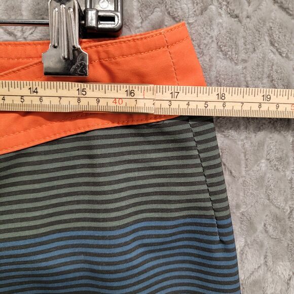 RVCA Men's Swim Trunks - Blue and Orange - Picture 4 of 11